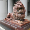 Popular Designs Life Size garden cast copper bronze lion sculpture